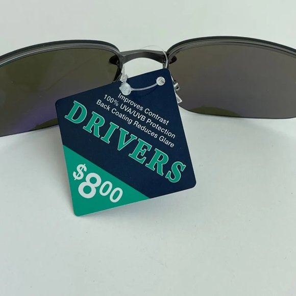 SG00803 Drivers Rectangle Sunglasses For Men Improves Contrast Light Black, - Picture 6 of 8